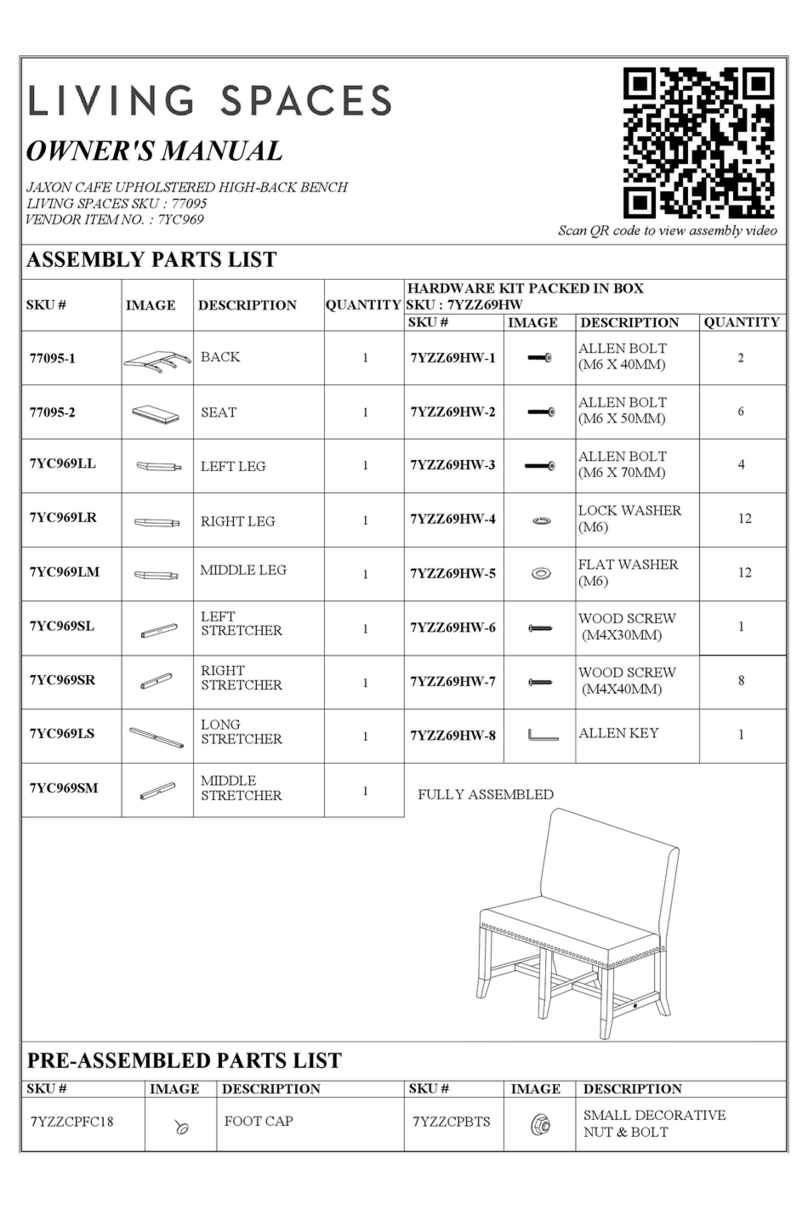 Living Spaces 77095 User manual