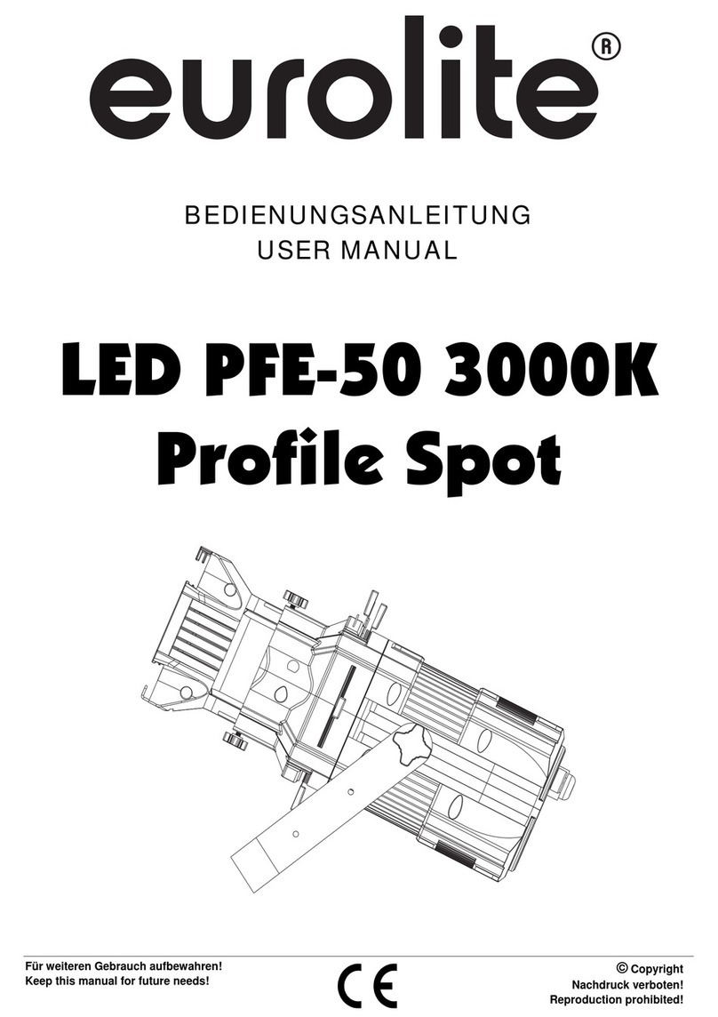 EuroLite LED PFE-50 3000K Profile Spot User manual