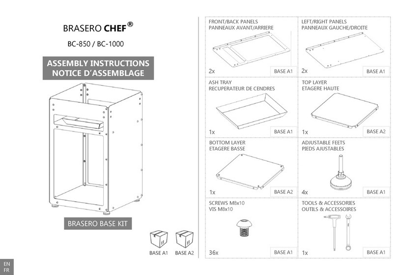 Brasero CHEF BC-850 Assembly instructions