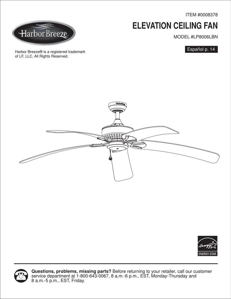 Harbor Breeze ELEVATION LP8006LBN manual