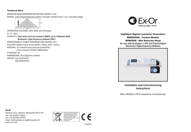 Exor MSM2000A Installation and commissioning instructions