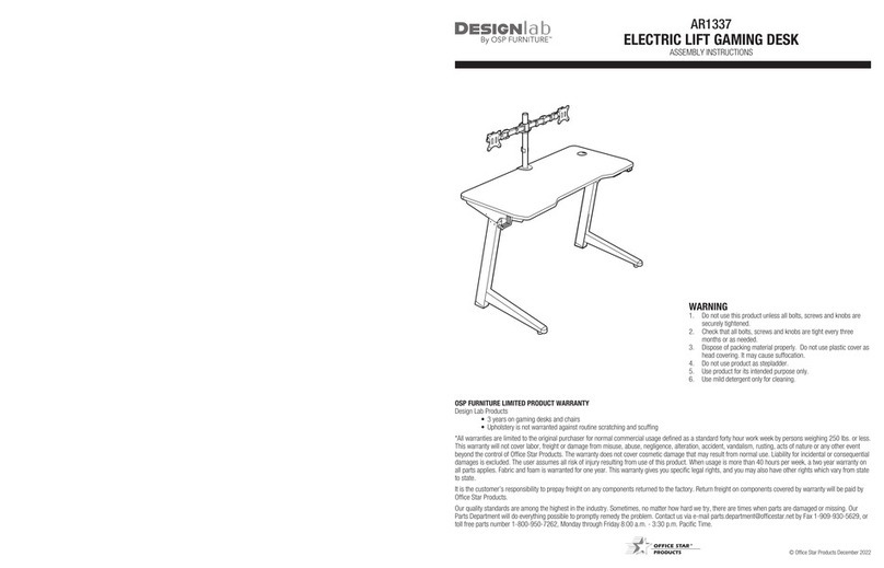 OSP furniture DESIGNlab AR1337 User manual