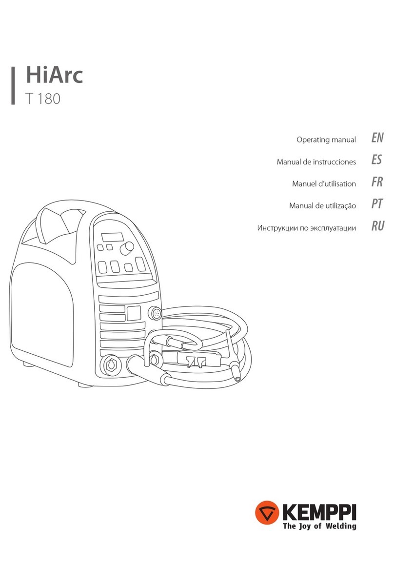 Kemppi HiArc T 180 User manual Kemppi HiArc T 180 User manual