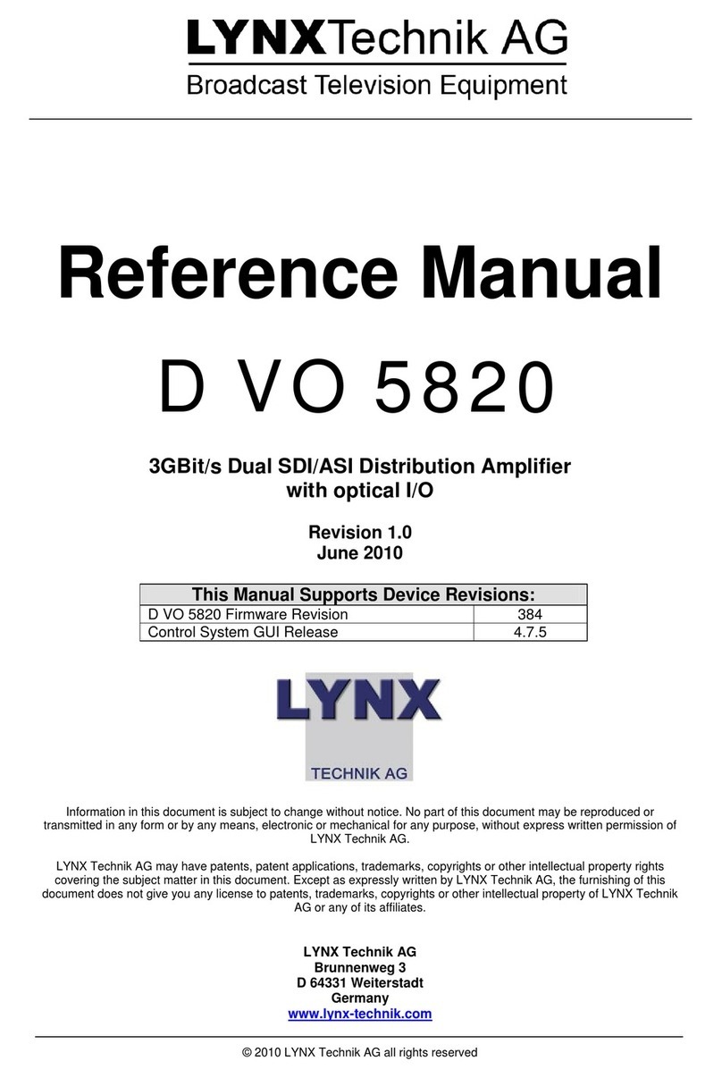 LYNXTechnik D VO 5820 User manual