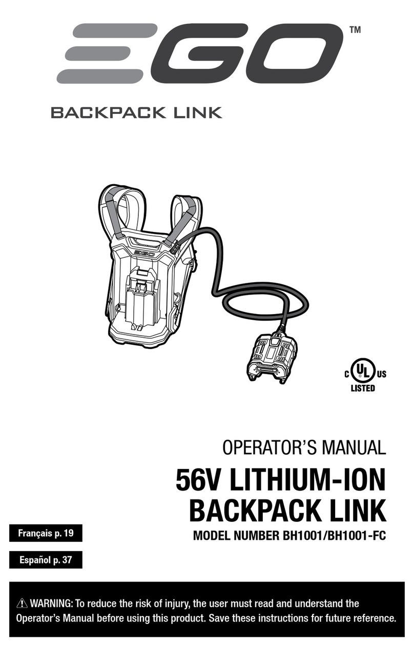 EGO BACKPACK LINK BH1001-FC Operator's manual