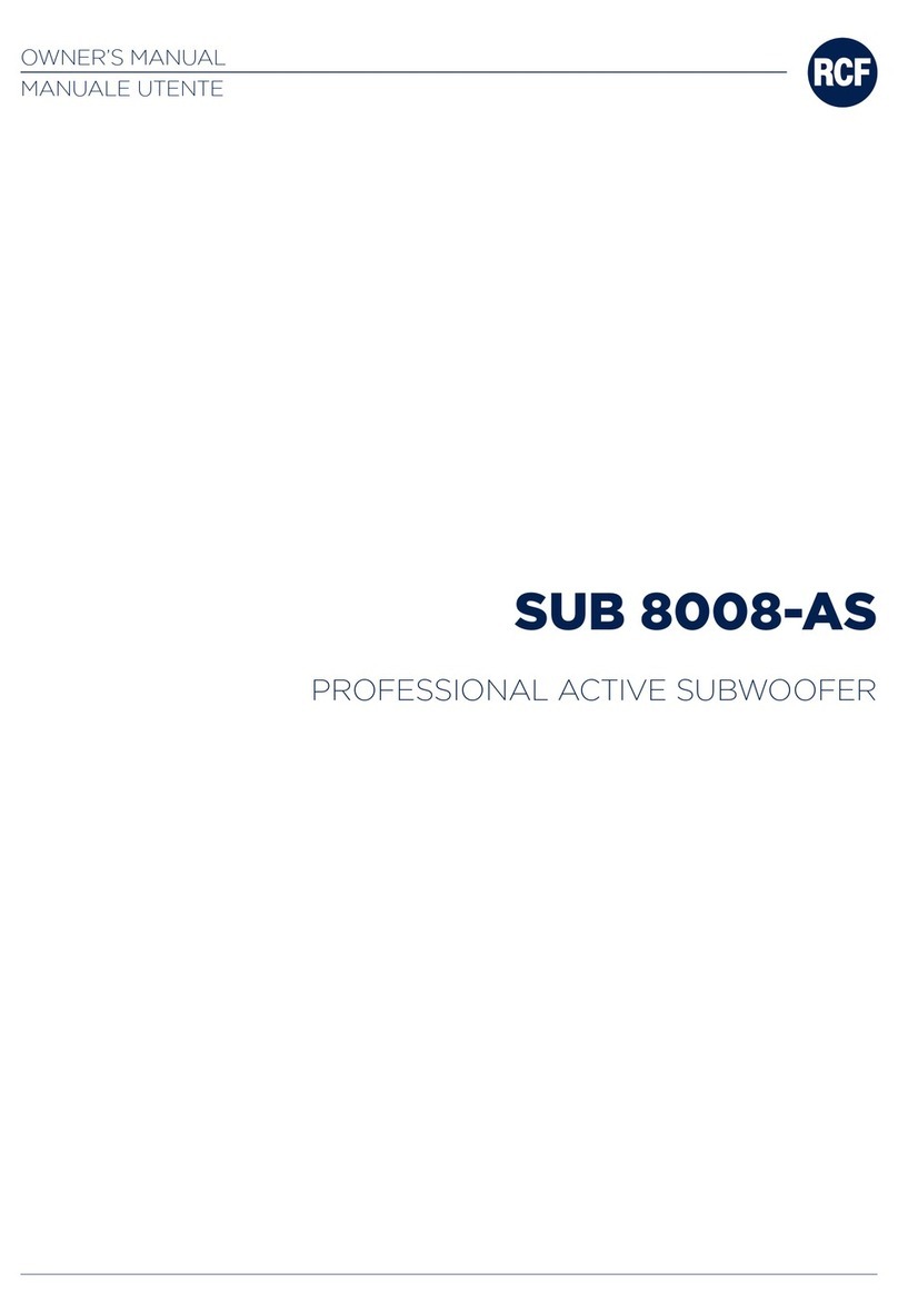 RCF SUB 8008-AS User manual RCF SUB 8008-AS User manual