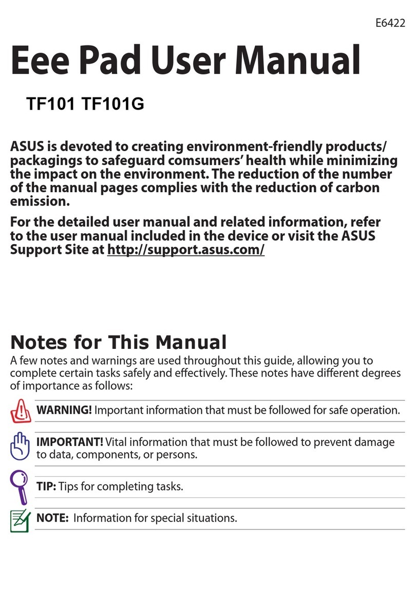 Asus Eee Pad Transformer TF101G User manual
