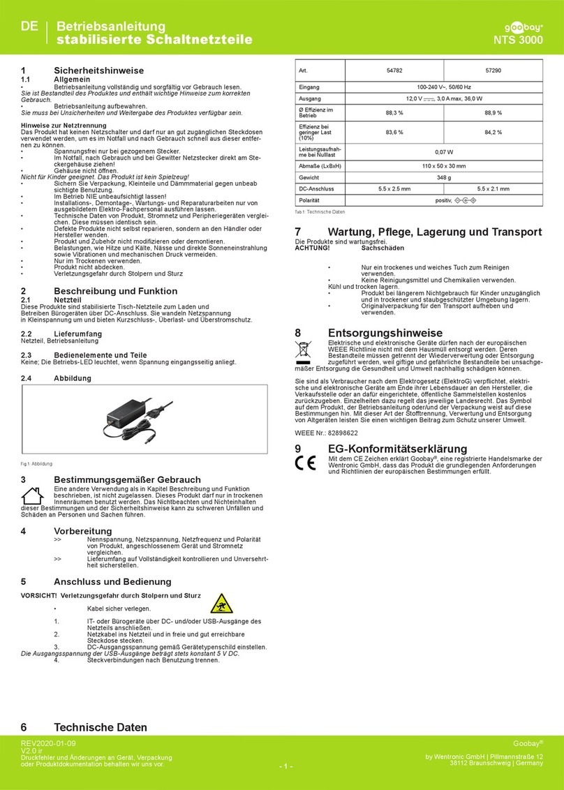 Goobay NTS 3000 User manual