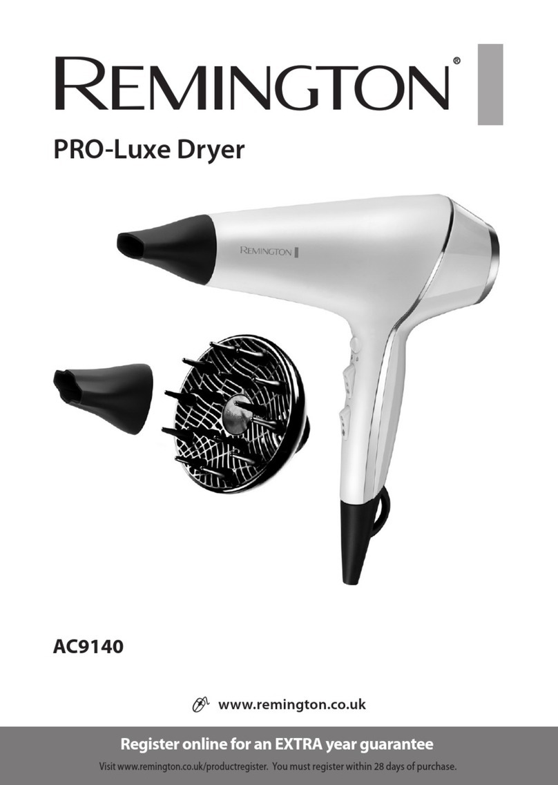Remington PRO-Luxe AC9140 User manual Remington PRO-Luxe AC9140 User manual