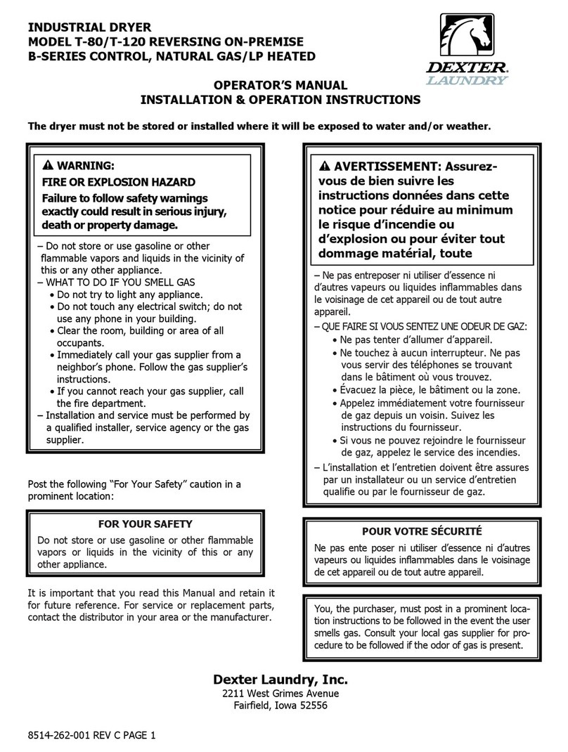 Dexter Laundry T-80 User manual