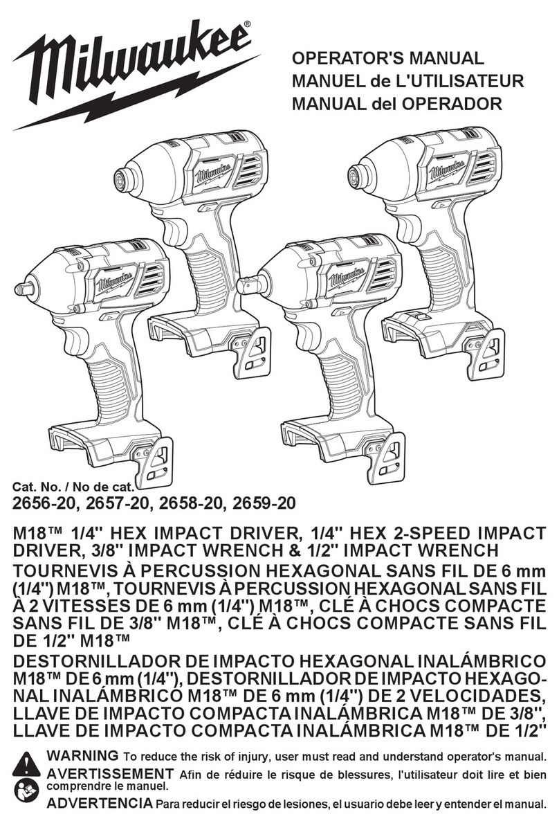 Milwaukee M18 2657-20 Operator's manual