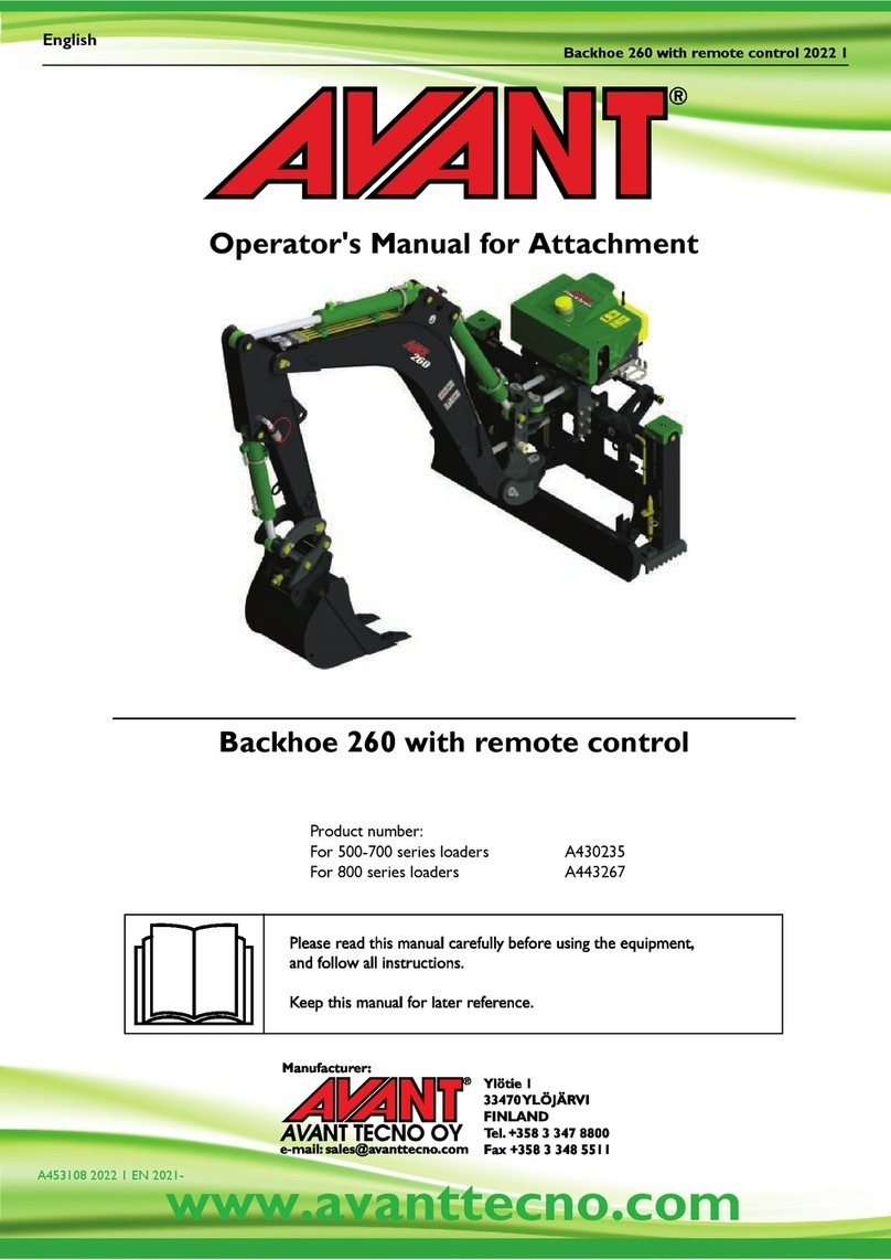 Avantco A430235 Operator's manual for Attachment Avantco A430235 Operator's manual for Attachment