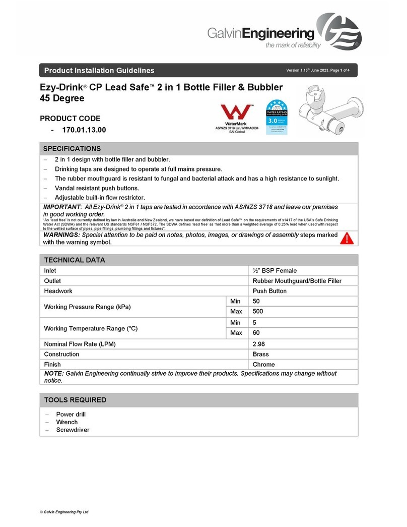 Galvin Engineering 170.01.13.00 Instruction sheet