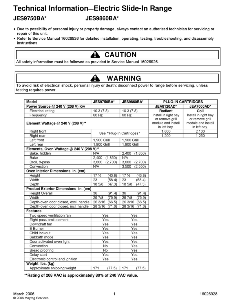 Maytag JEA8120AD Manual
