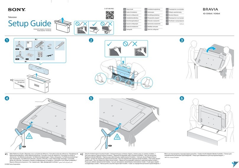 Sony Bravia KD-43X8 K Series User manual Sony Bravia KD-43X8 K Series User manual