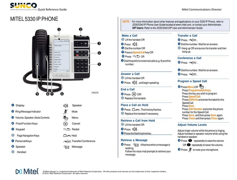 Mitel Mitel 5330 User manual