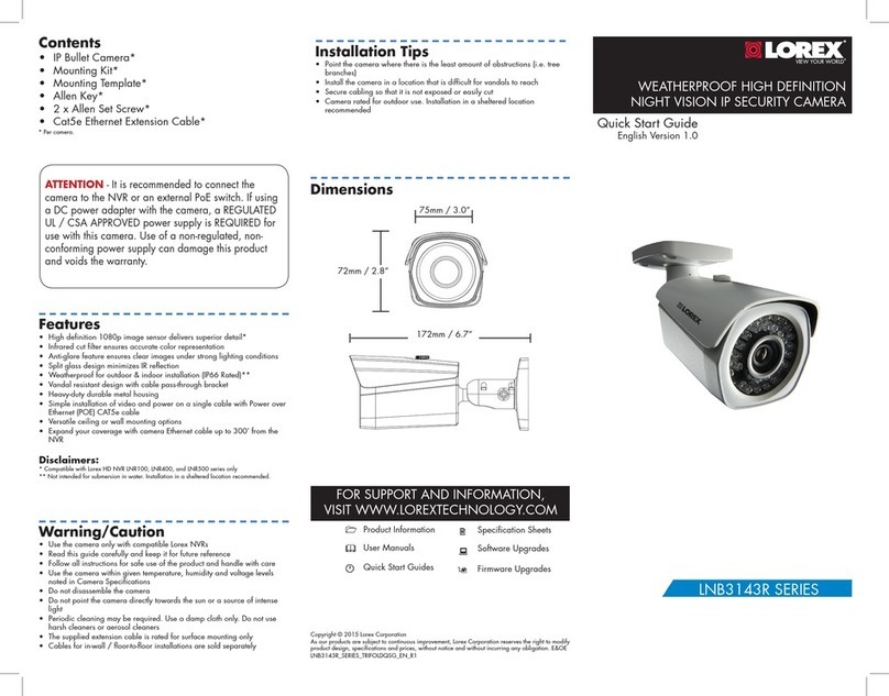 Lorex LNB3143R Series quick start guide Lorex LNB3143R Series quick start guide