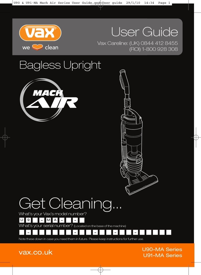 Vax Mach Air U90-MA User manual