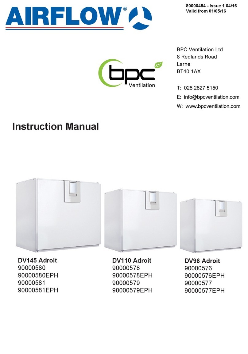BPC Airflow DV145 Adroit User manual