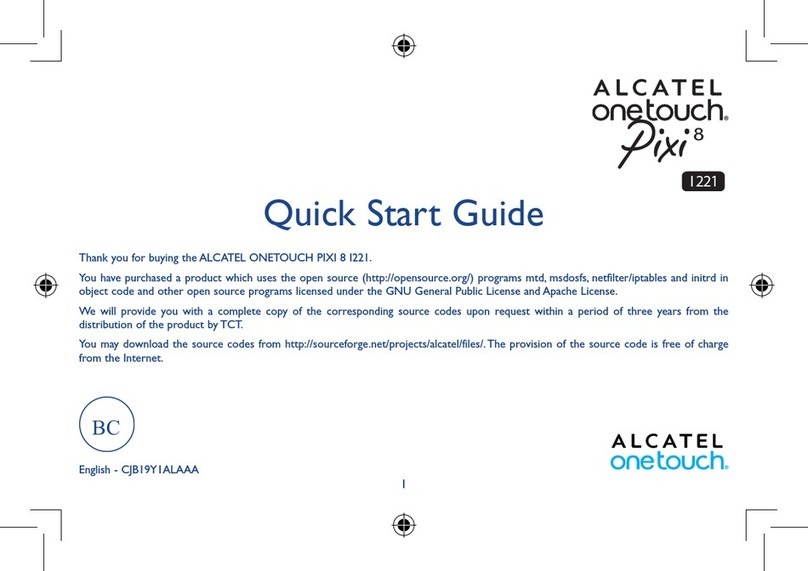 Alcatel onetouch Pixi 8 User manual