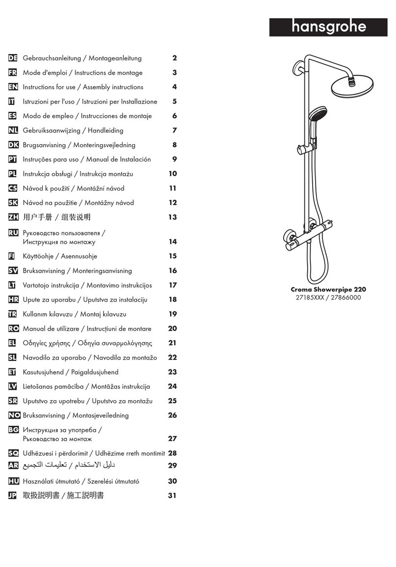Hans Grohe Croma Showerpipe 220 27185 Series Manual