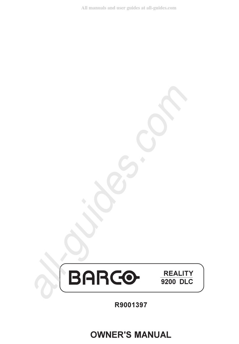 Barco REALITY 9200 DLC User manual