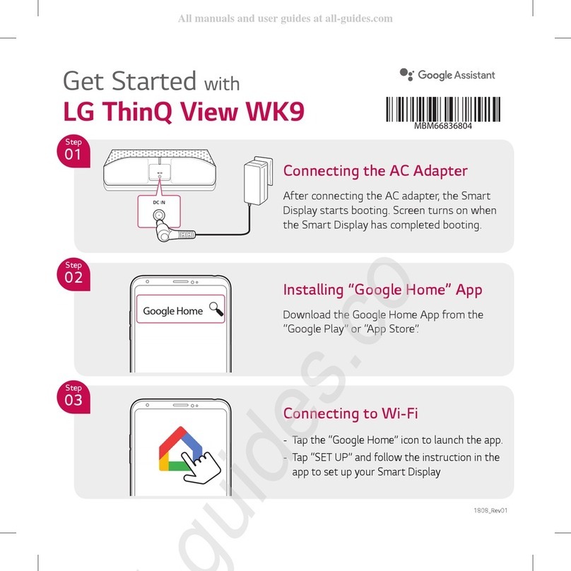 LG WK9 Specification sheet