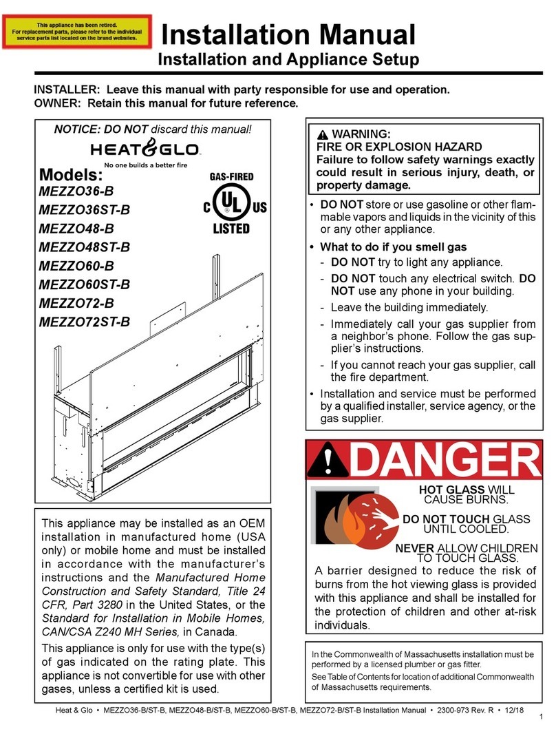Heat & Glo MEZZO48-B installation manual Heat & Glo MEZZO48-B installation manual