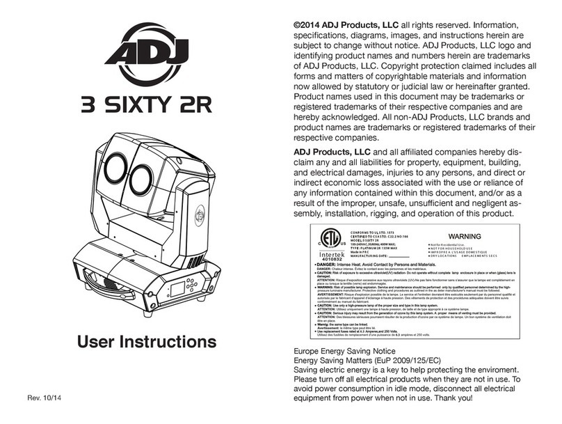 ADJ 3 SIXTY 2R User manual ADJ 3 SIXTY 2R User manual