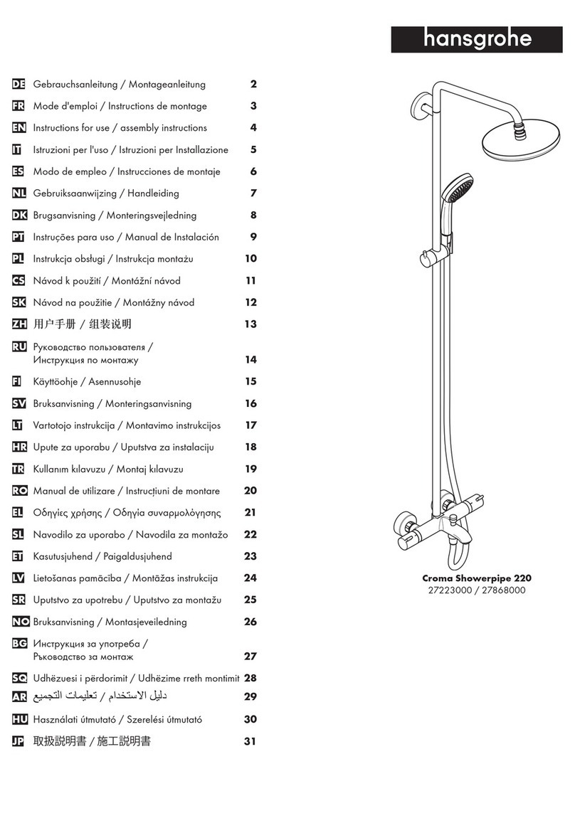 Hans Grohe Croma Showerpipe 220 27223000 Instructions for use/assembly instructions