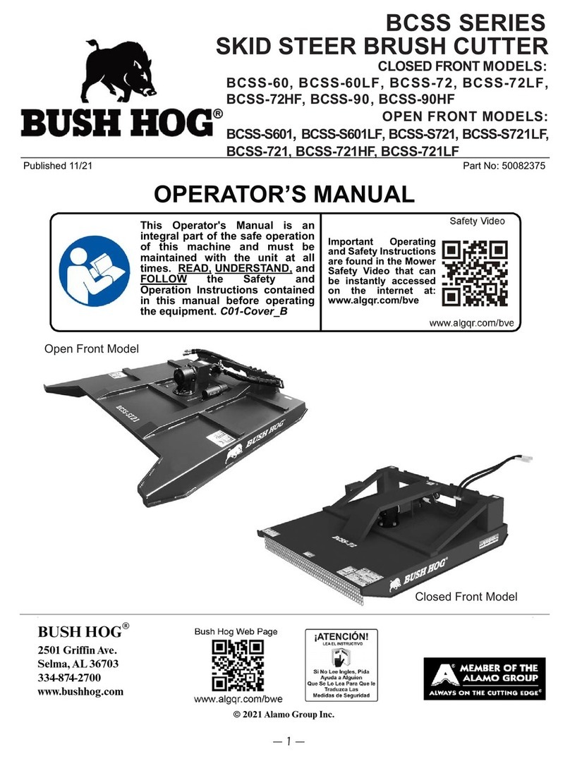 Alamo Bush Hog BCSS Series Operator's manual