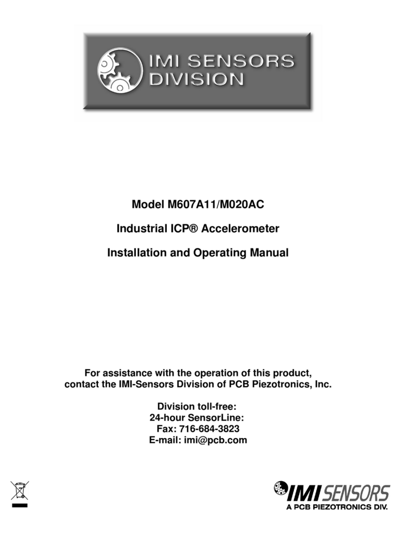 PCB Piezotronics IMI SENSORS M020AC Installation and operating manual PCB Piezotronics IMI SENSORS M020AC Installation and operating manual