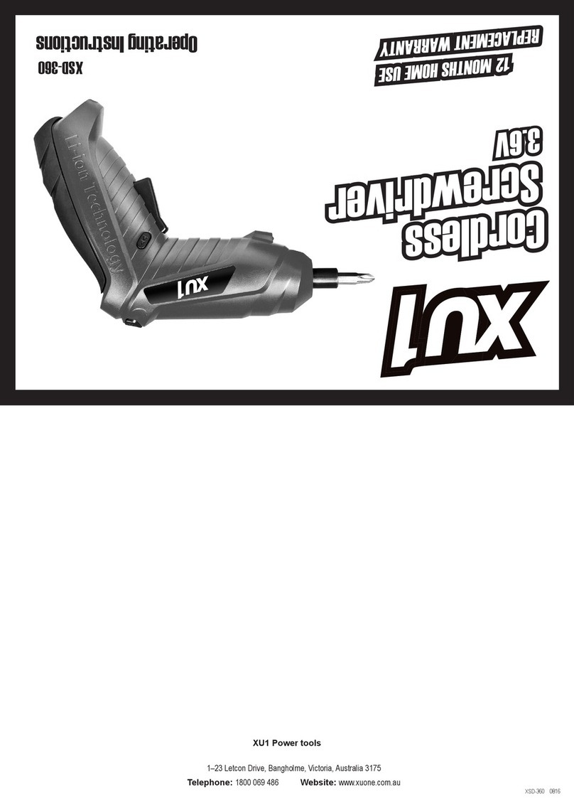 XU1 XSD-360 operating instructions