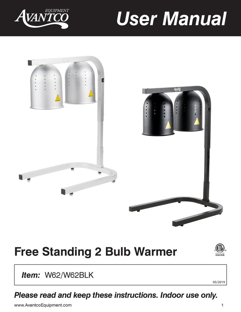Avantco Equipment W62 user manual