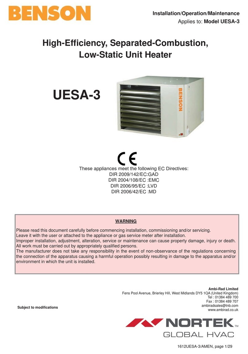 BENSON NORTEK UESA-3 Owner's manual BENSON NORTEK UESA-3 Owner's manual