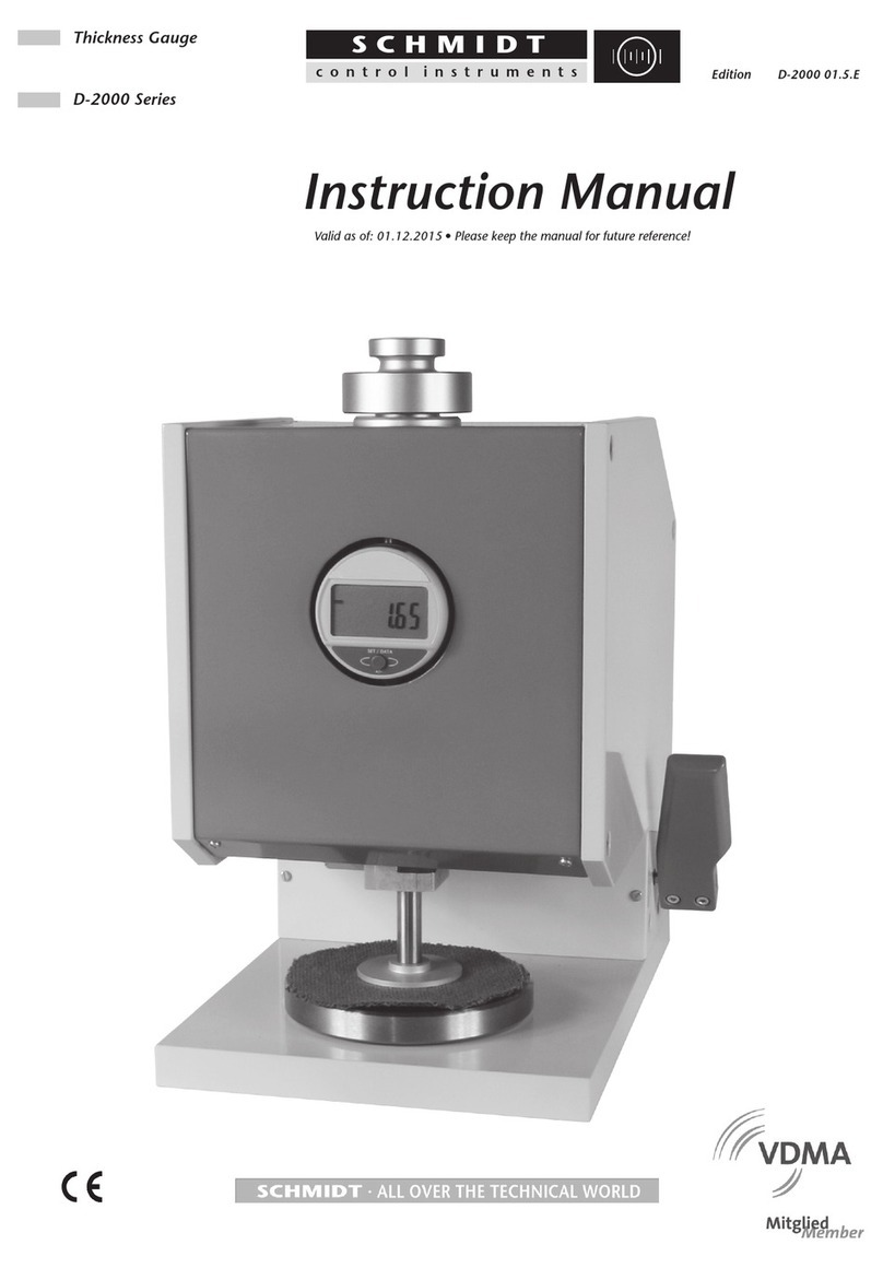 Schmidt D-2000 Series instruction manual Schmidt D-2000 Series instruction manual