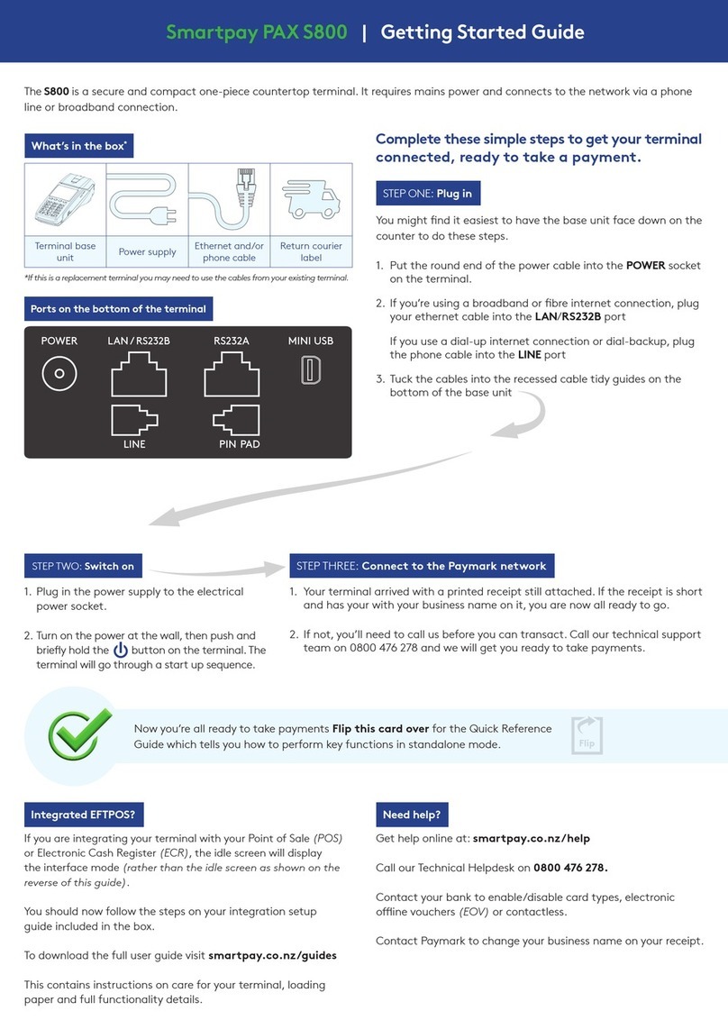 SmartPay PAX S800 User manual