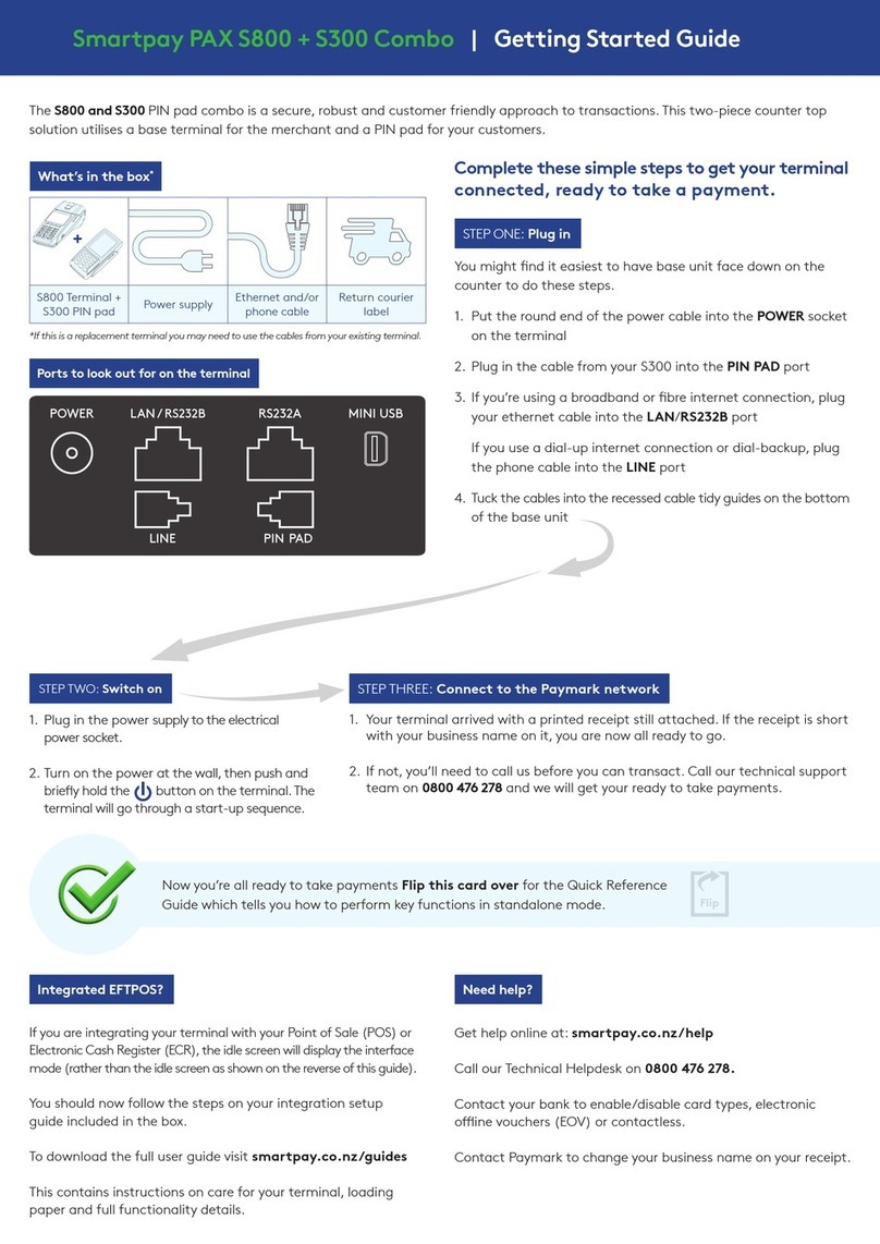 SmartPay PAX S300 User manual