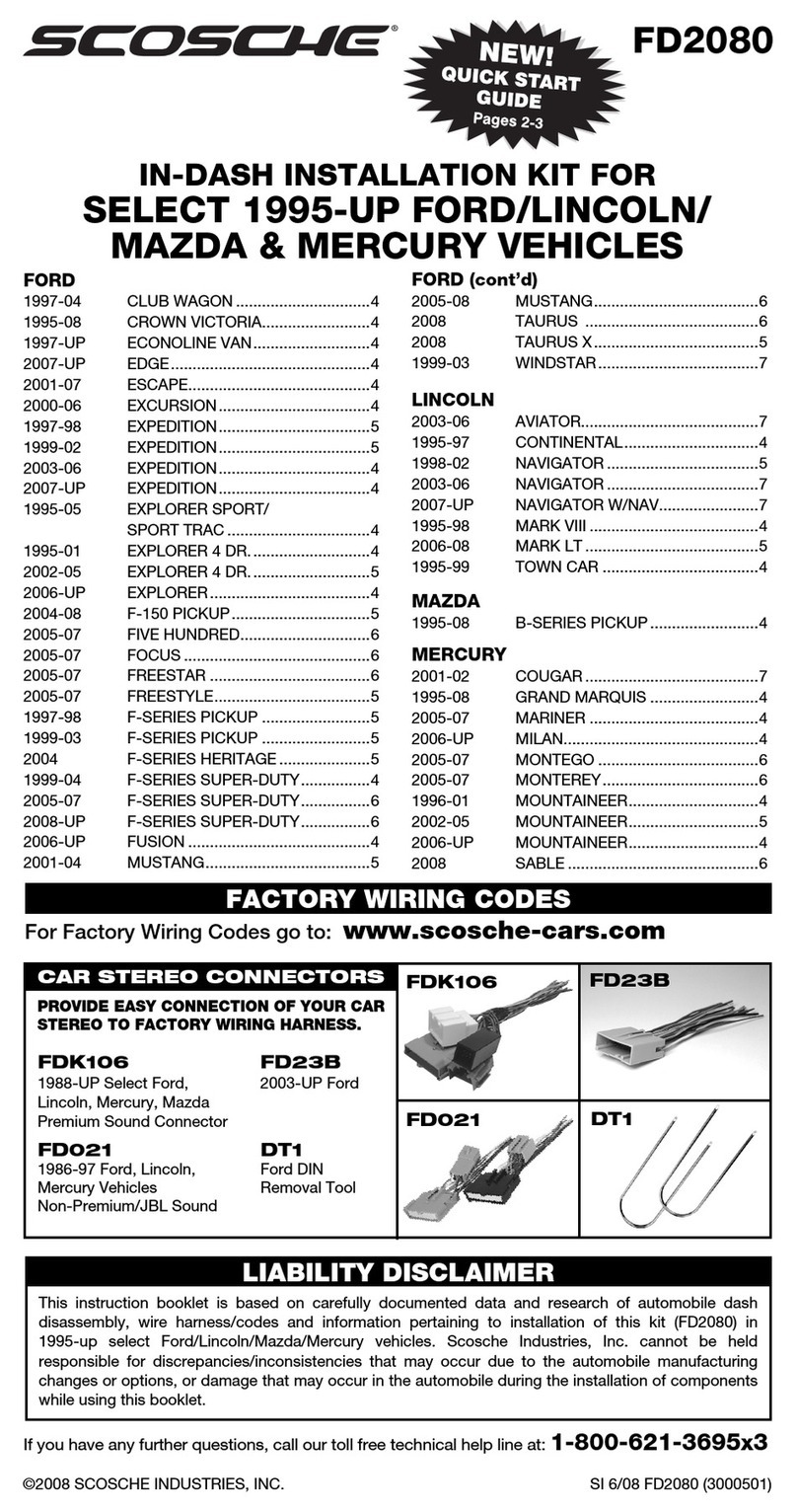 Scosche FD2080 quick start guide