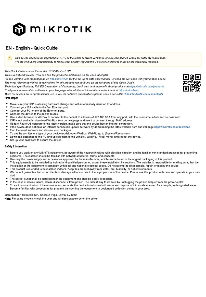 MikroTik RB5009UPr+S+IN User manual