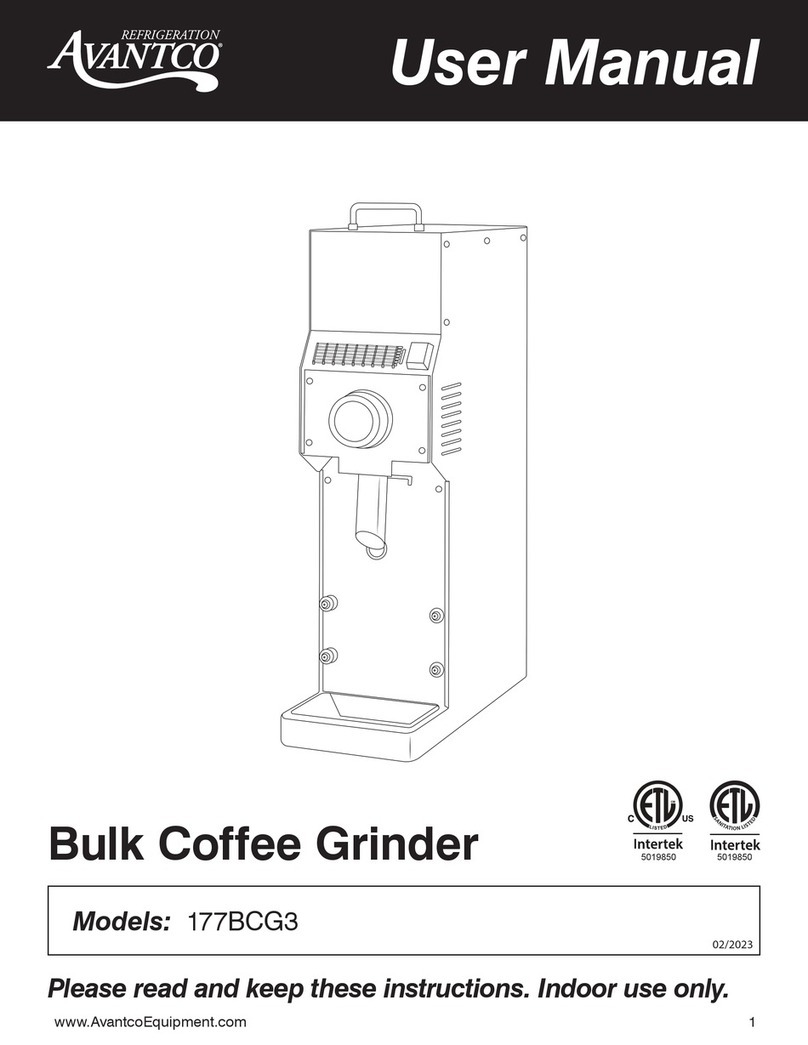 Avantco 177BCG3 User manual