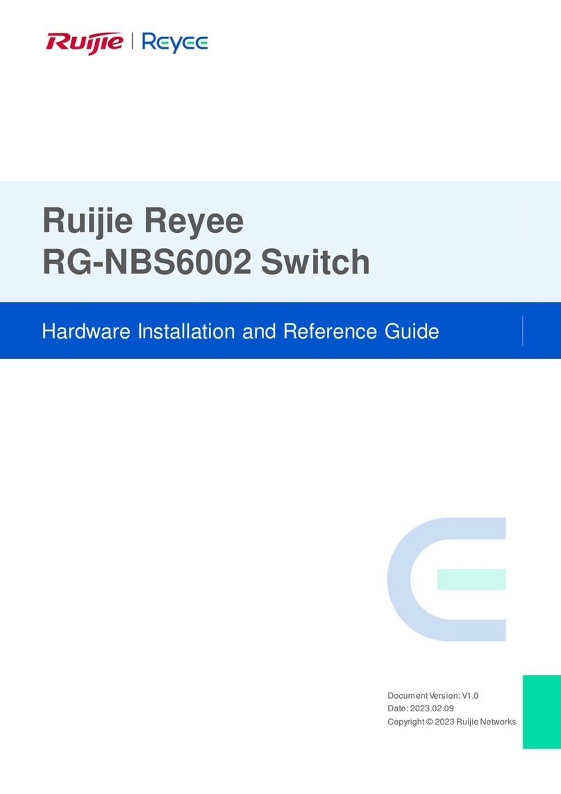 Ruijie Reyee RG-NBS6002 Hardware  installation and reference guide