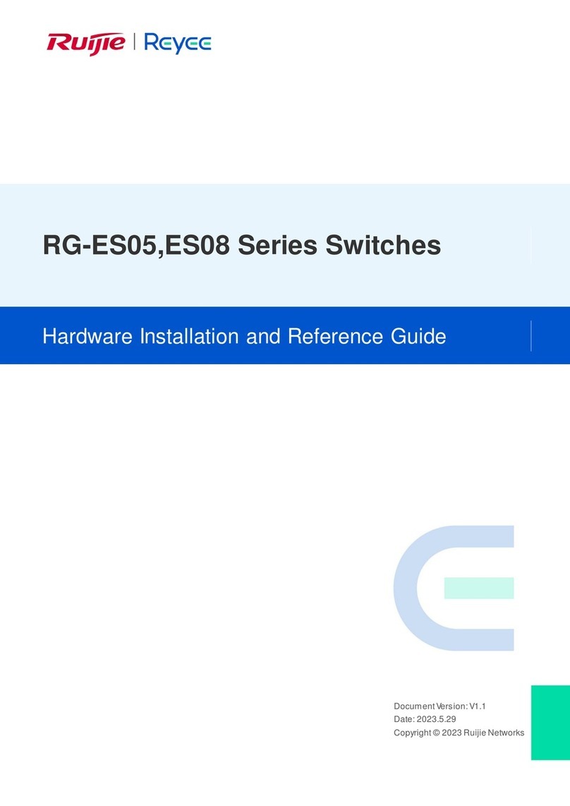 Ruijie RG-ES05 Series Installation and operating manual Ruijie RG-ES05 Series Installation and operating manual