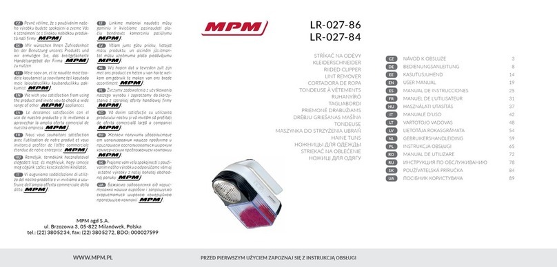 MPM LR-027-86 user manual