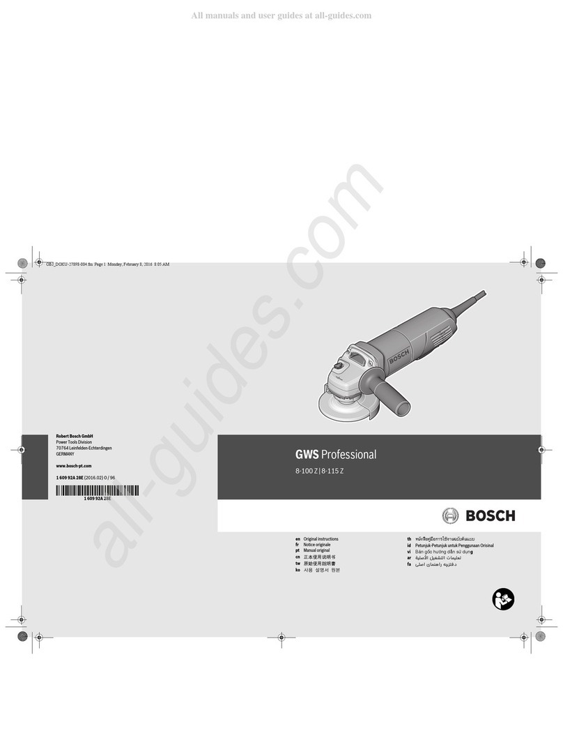 Bosch Professional GWS 8-100Z User manual