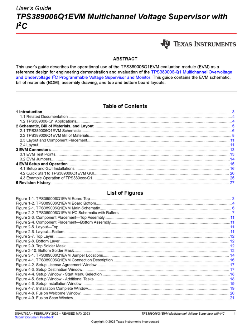 Texas Instruments TPS389006Q1EVM User manual