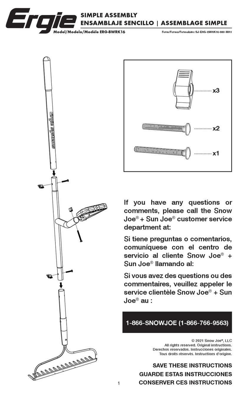 SNOWJOE Ergie ERG-BWRK16 User manual