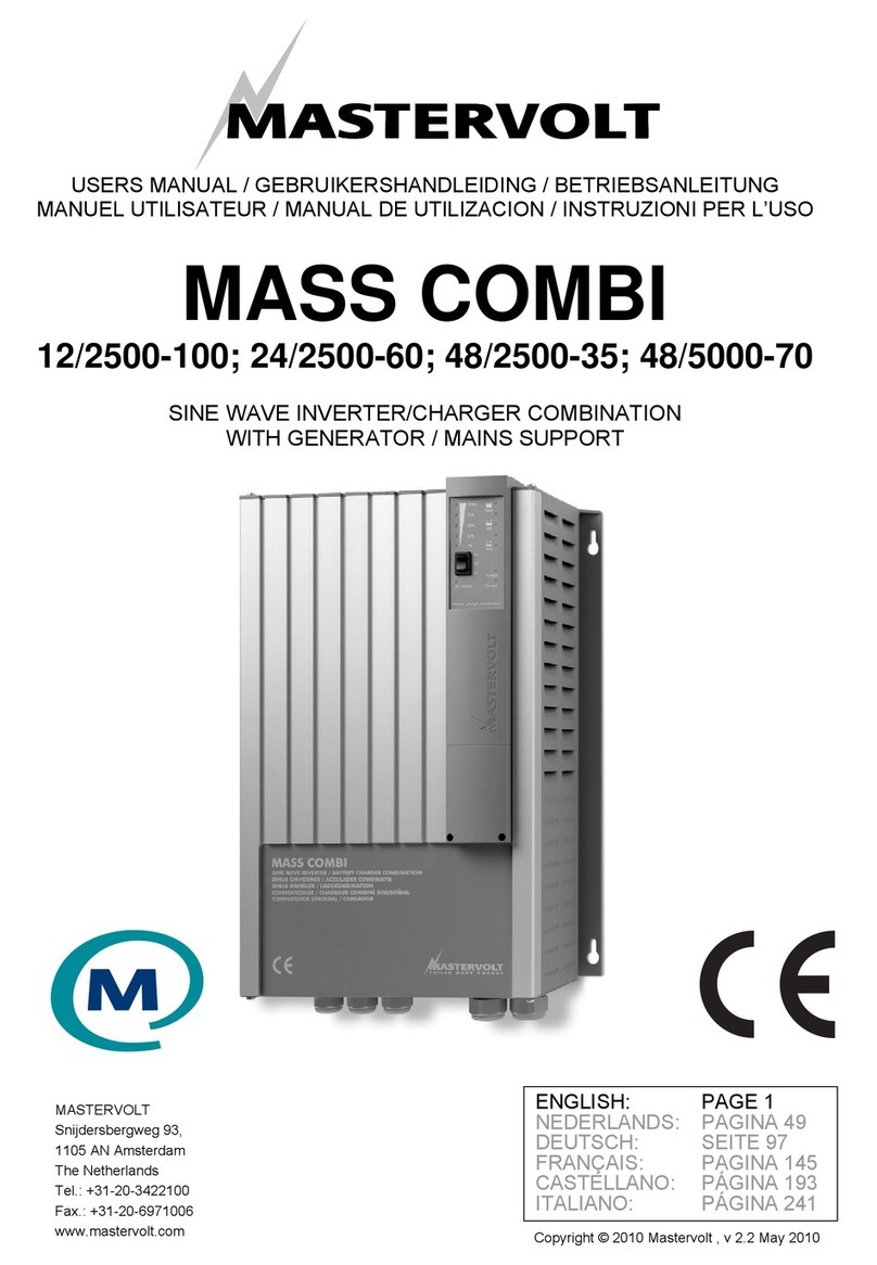 Mastervolt MASS COMBI 12/2500-100 User manual
