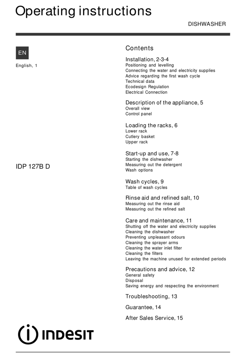 Indesit IDP 127B D operating instructions