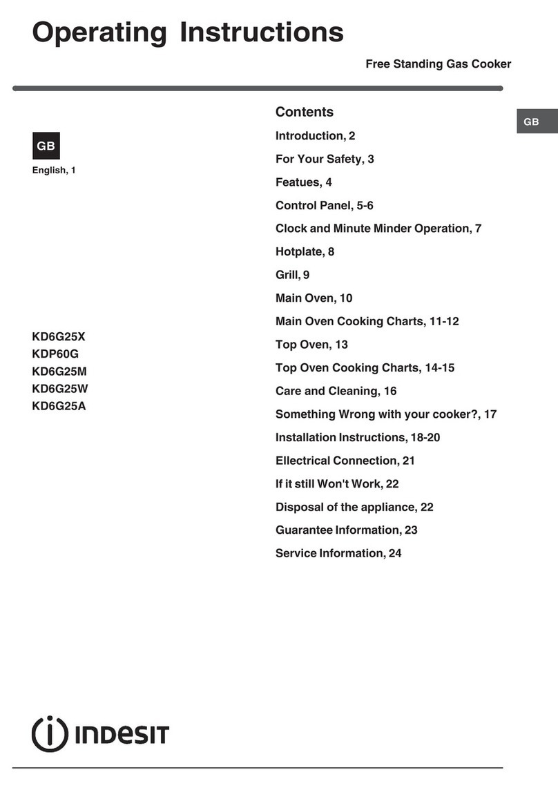 Indesit KD6G25A operating instructions